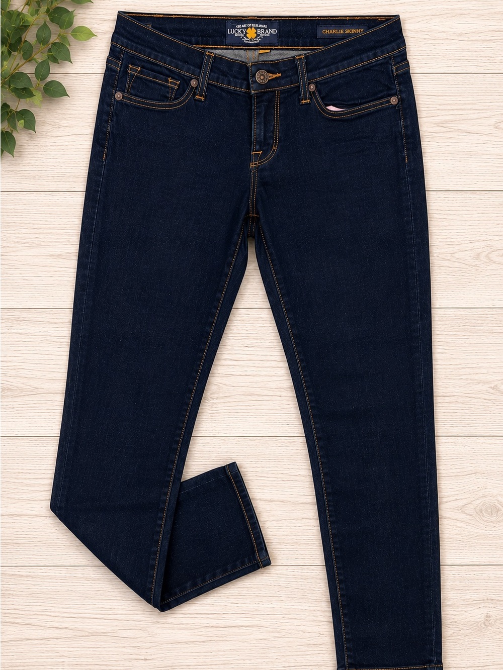 Lucky Brand Charlie Skinny Ankle Jeans Dark Wash Size 6/28